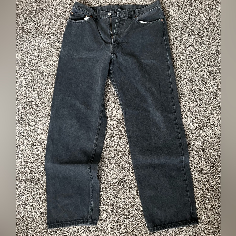 Levi's Black Relaxed Jeans 38x34 (E992)